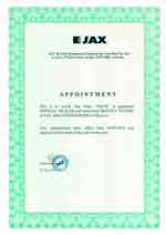 Сертификат дилера JAX